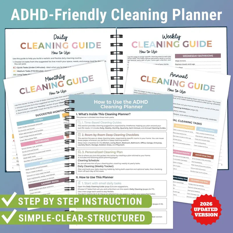Tereno™ ADHD Cleaning Planner